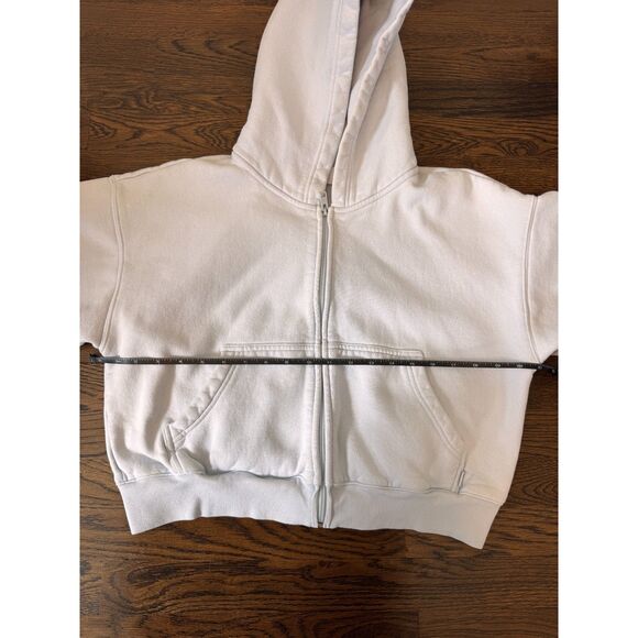 Tna Sky Blue Cropped Zipped Hoodie Size Small - Picture 4 of 8